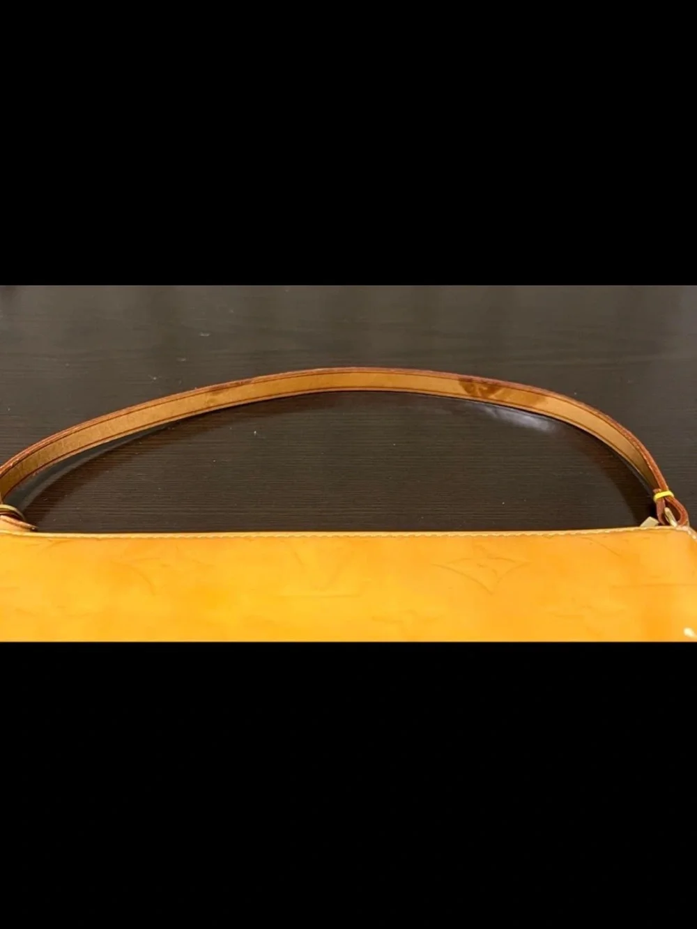 Louis Vuitton Patent Monogram Shoulder Bag in Golden Yellow